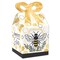 Big Dot of Happiness Little Bumblebee - Square Favor Gift Boxes - Bee Baby Shower or Birthday Party Bow Boxes - Set of 12